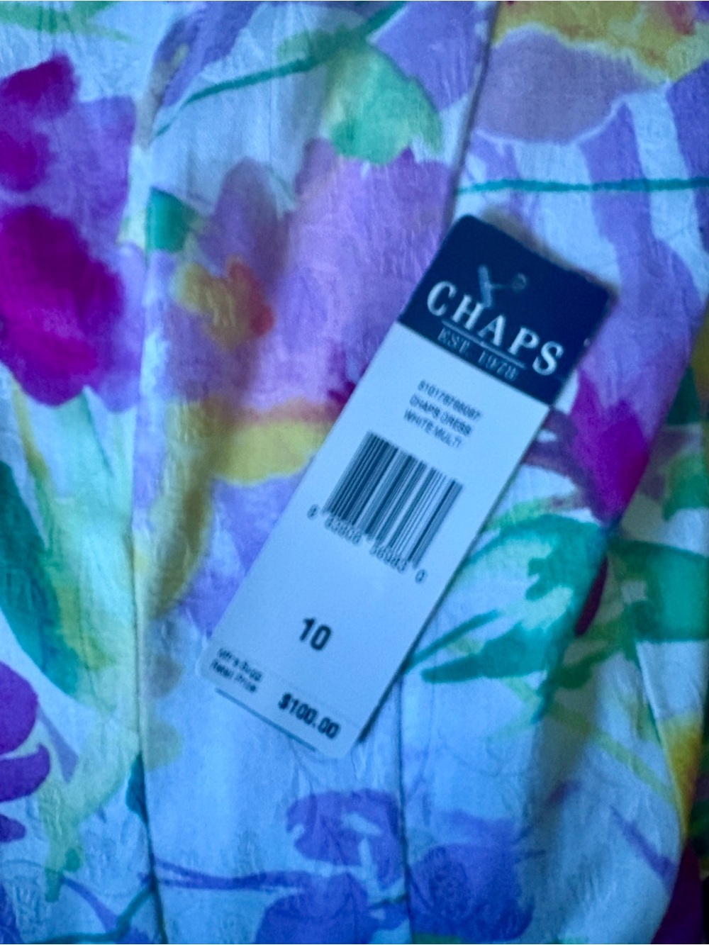 Chaps  V-Neck Midi Sundress —  NWT, Size 10 - Picture 2 of 5